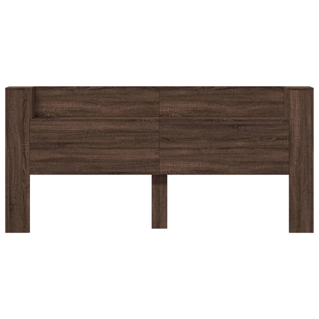 Ormarić za uzglavlje LED boja smeđeg hrasta 220x16,5x103,5 cm