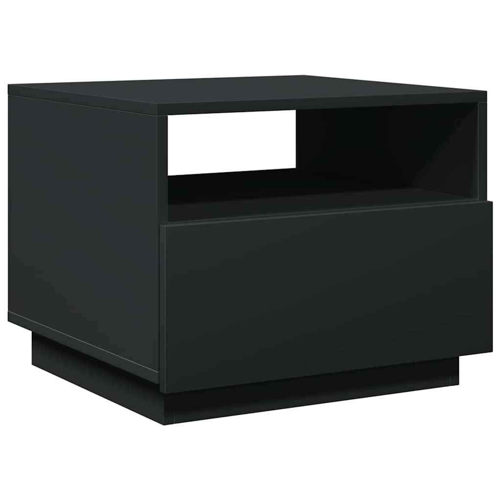 Stolić za kavu s LED svjetlima crni 50 x 49 x 40 cm