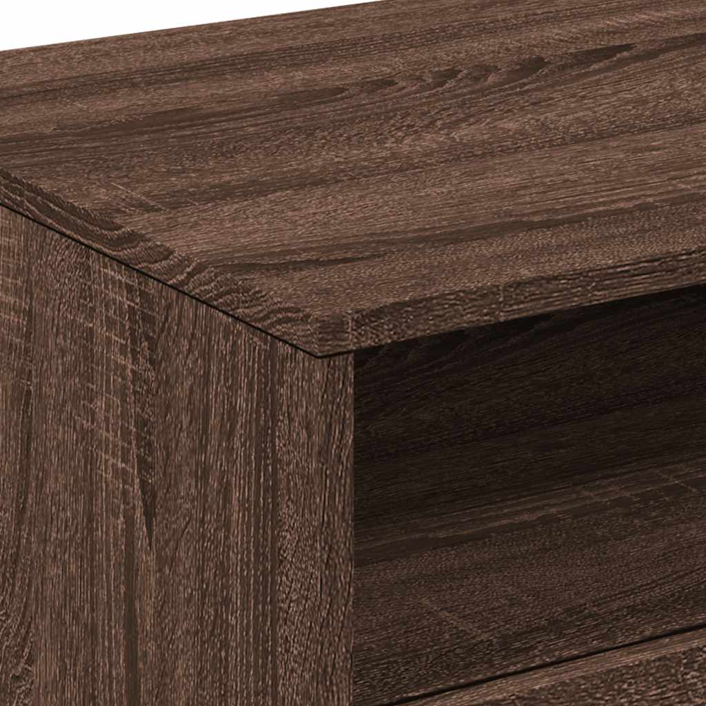 Stolić za kavu s LED svjetlima smeđi hrast 90x49x40 cm