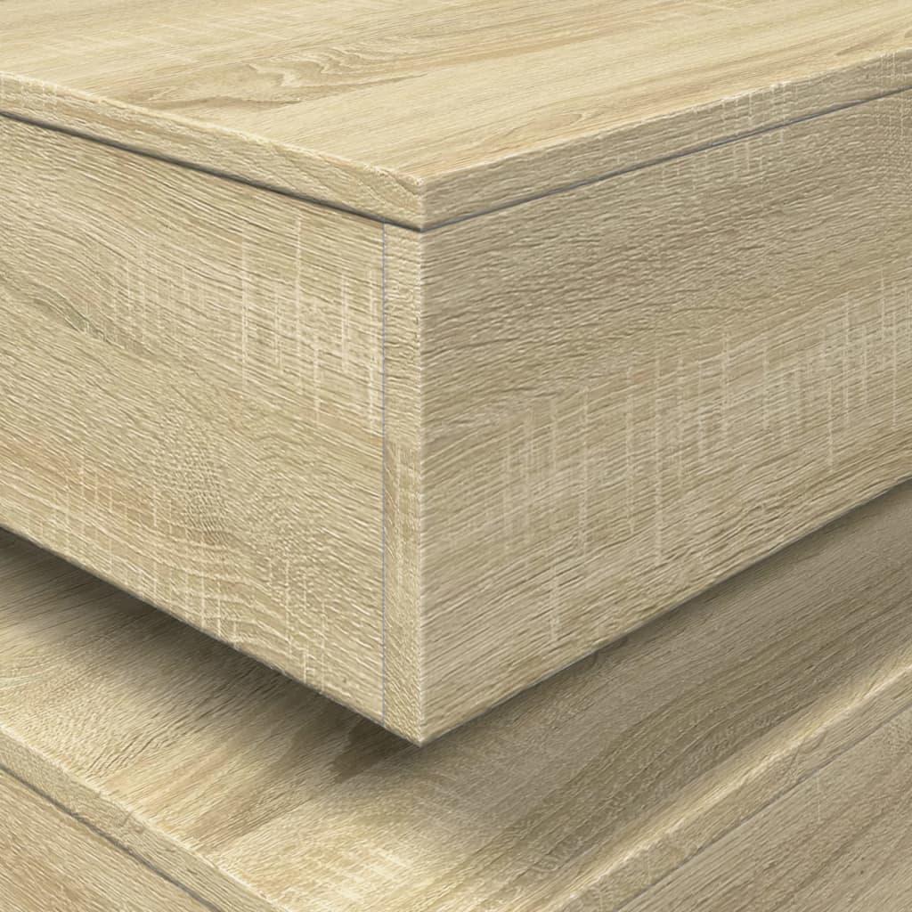 Stolić za kavu s LED svjetlima boja hrasta 90 x 50 x 40 cm Smeđa
