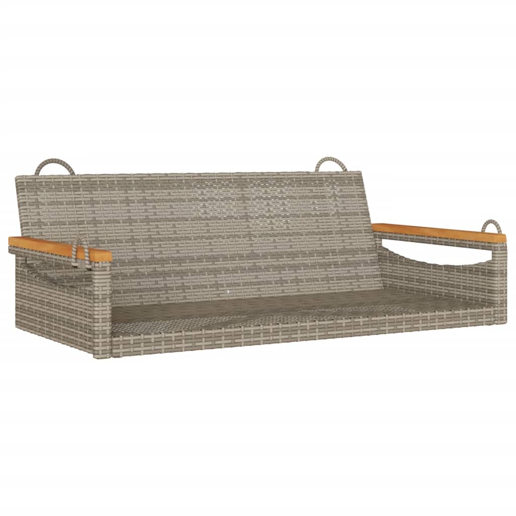 Klupa za ljuljanje siva 109 x 62 x 40 cm od poliratana