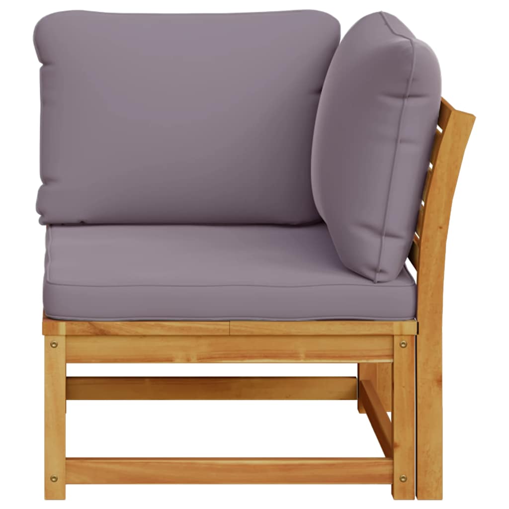 Kutna vrtna sofa s jastucima 73x73x65 cm masivno drvo bagrema