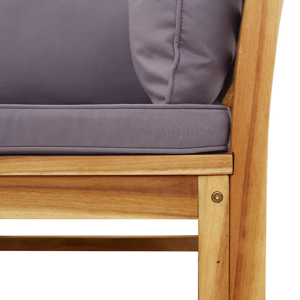 Kutna vrtna sofa s jastucima 73x73x65 cm masivno drvo bagrema