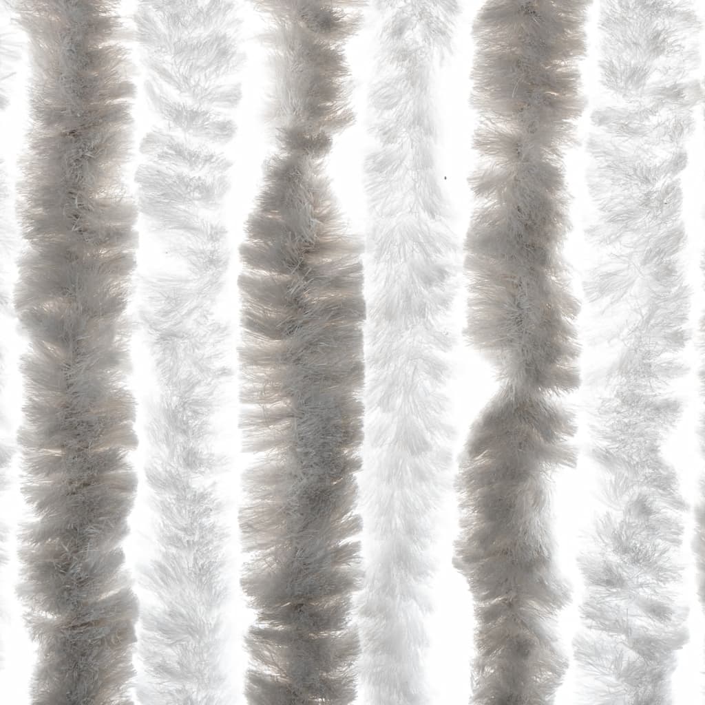 Zastor protiv muha svjetlosivi i bijeli 100 x 200 cm od šenila