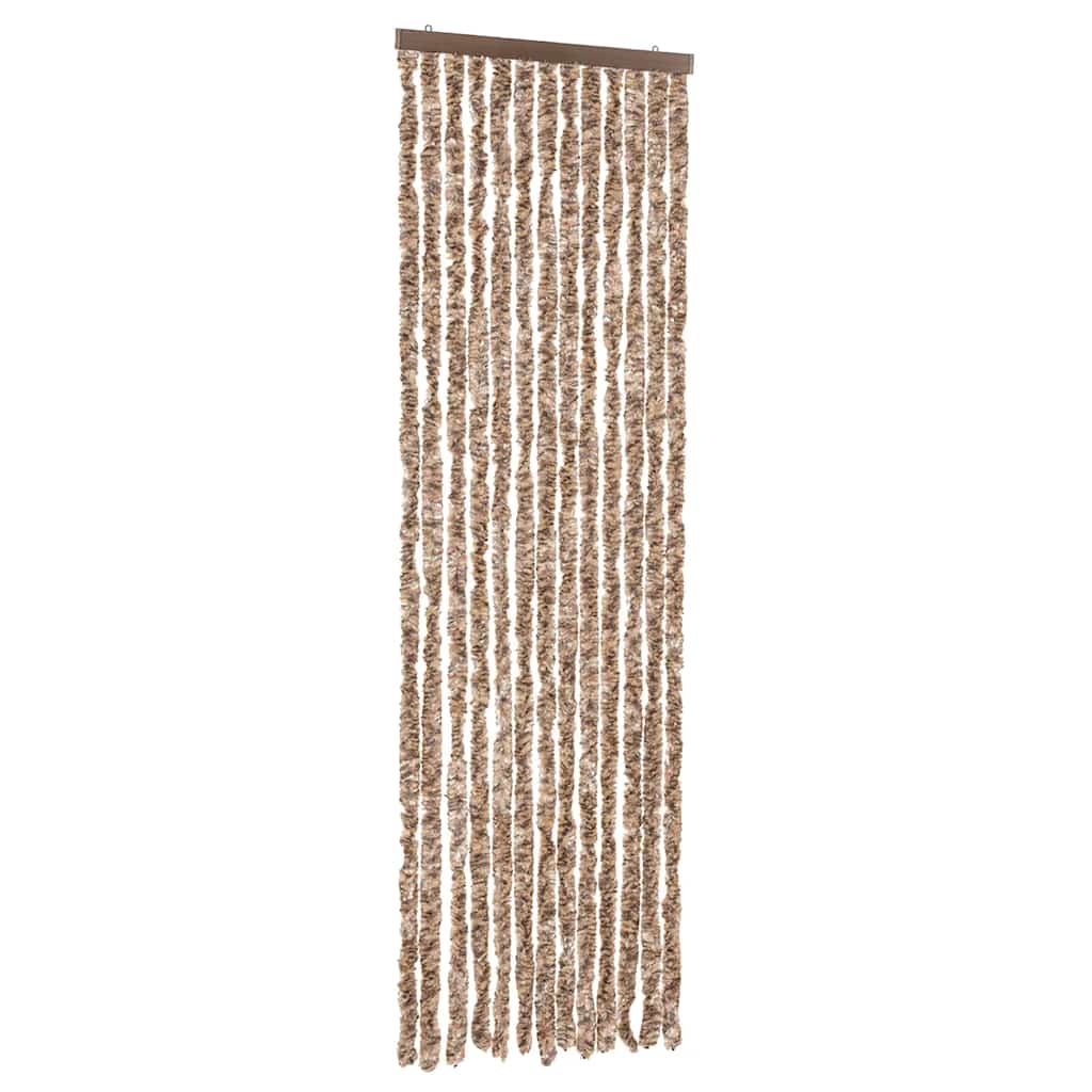 Zastor protiv muha bež i tamnosmeđa 56 x 200 cm od šenila