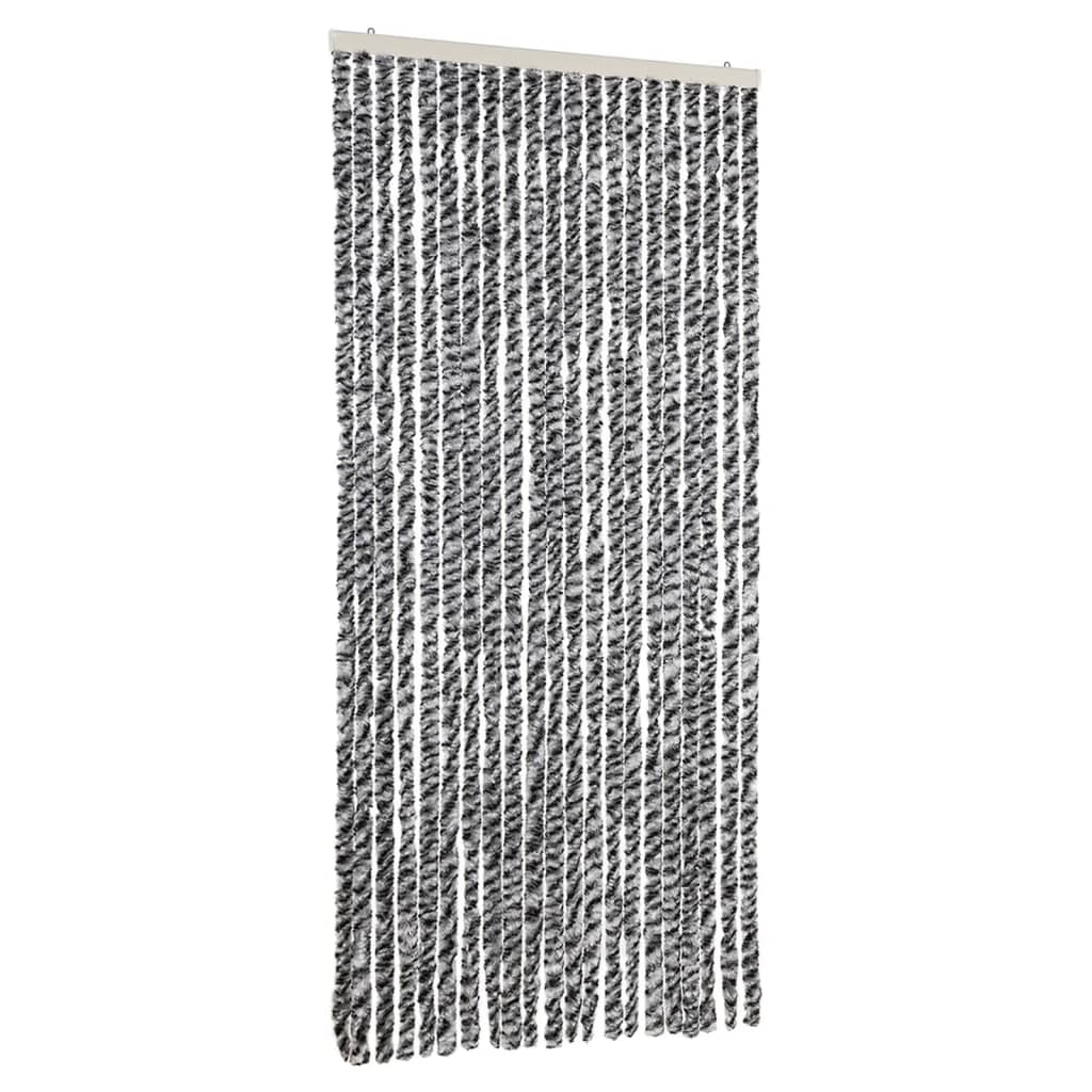 Zastor protiv insekata sivi i crno-bijeli šenil 90 x 220 cm