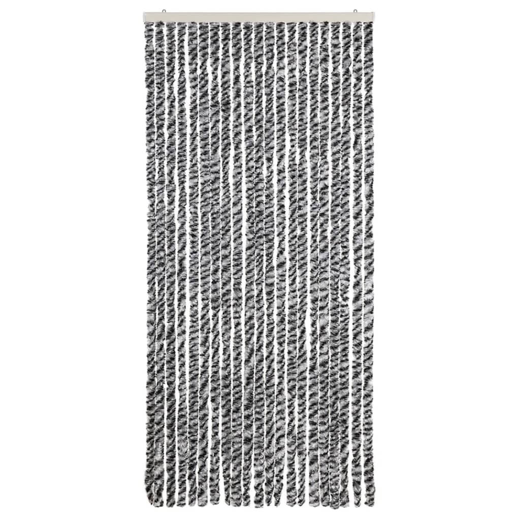 Zastor protiv insekata sivi i crno-bijeli šenil 90 x 220 cm