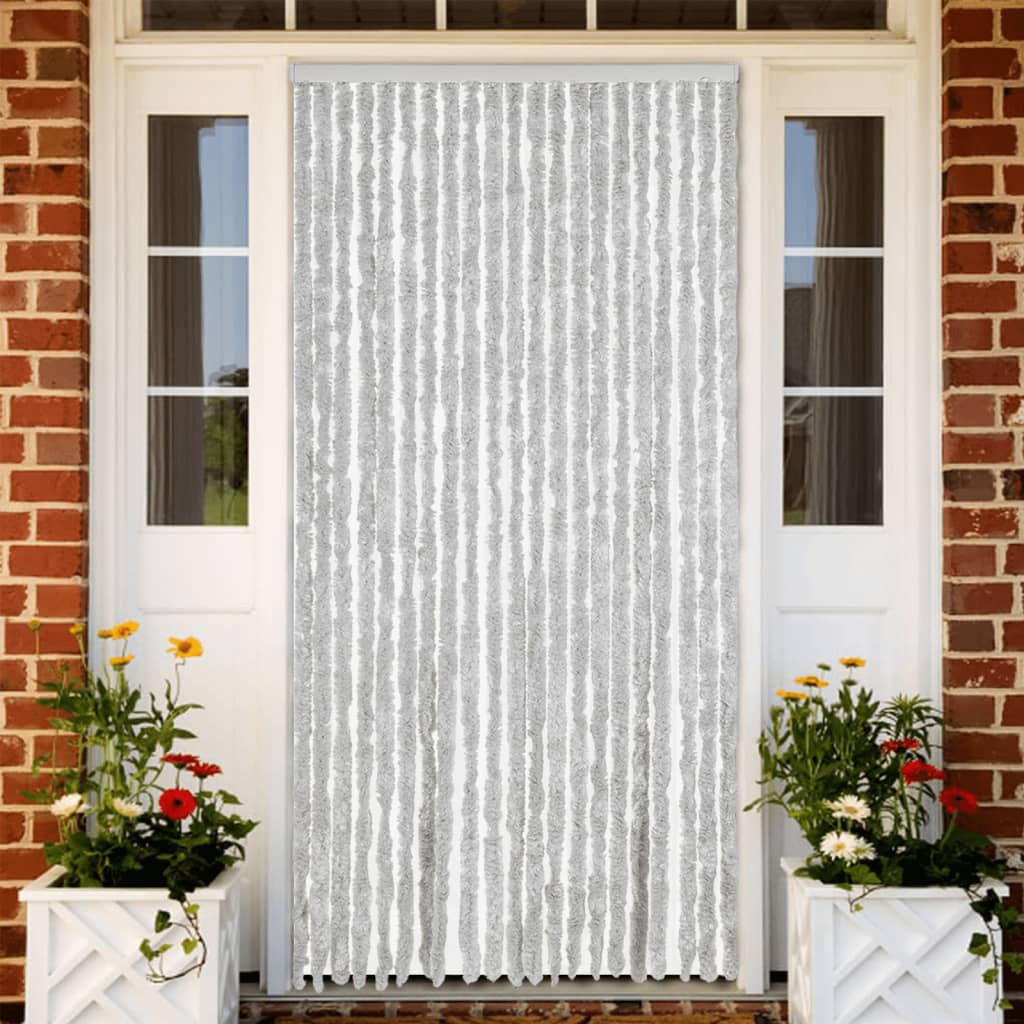 Zastor protiv muha sivi 90 x 200 cm od šenila