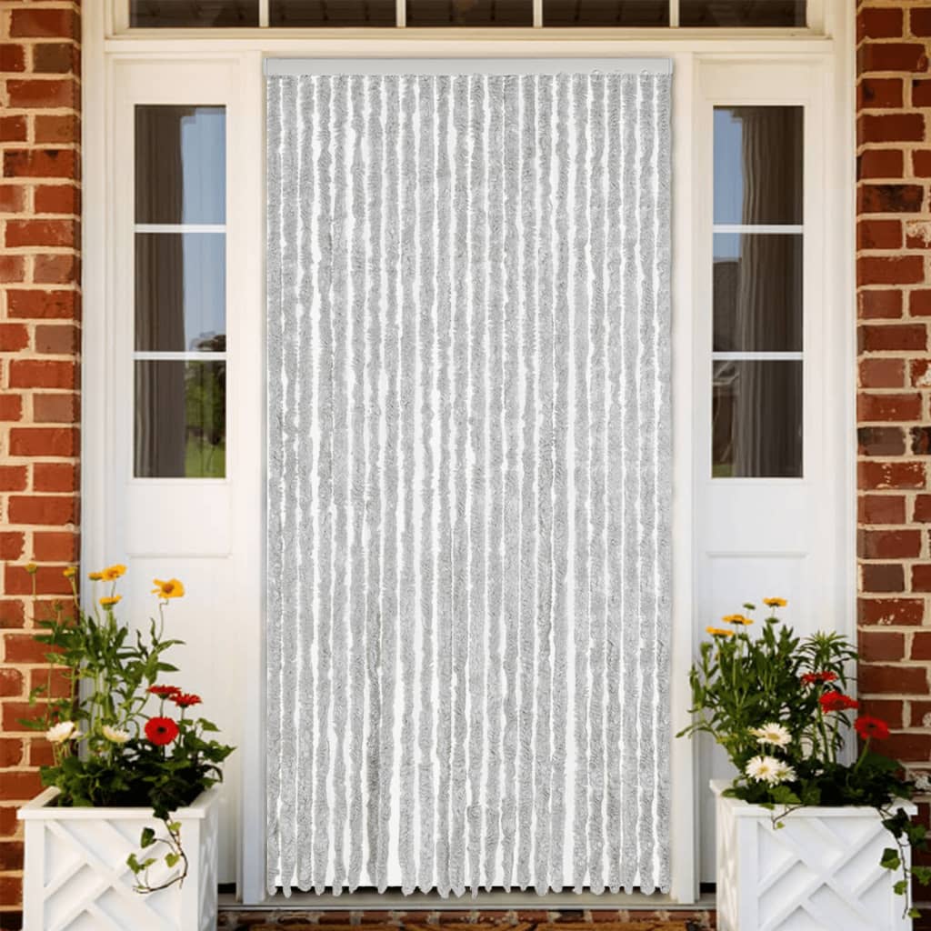 Zastor protiv muha sivi 100 x 230 cm od šenila