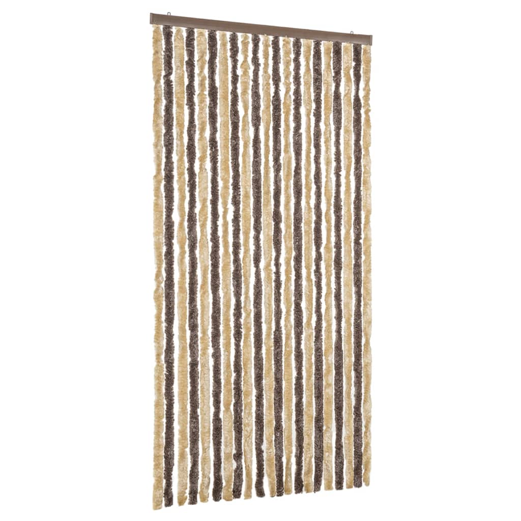 Zastor protiv muha tamnosmeđi i bež 90 x 200 cm od šenila