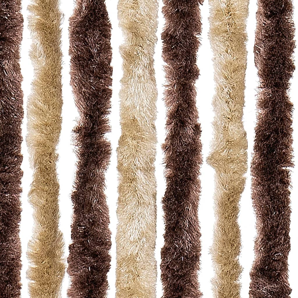 Zastor protiv muha bež-svjetlosmeđi 100 x 200 cm od šenila