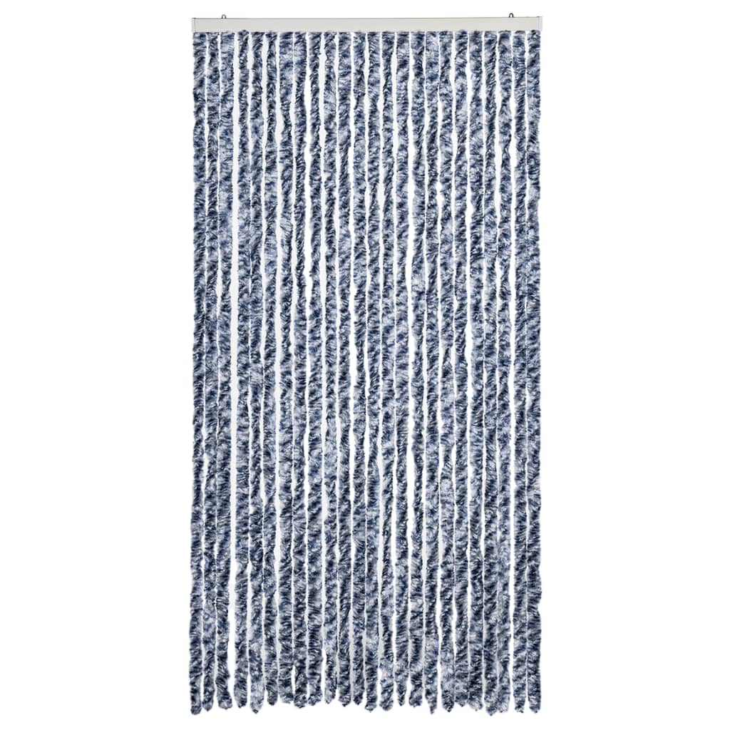 Zastor protiv muha plava i bijeli 100 x 200 cm od šenila