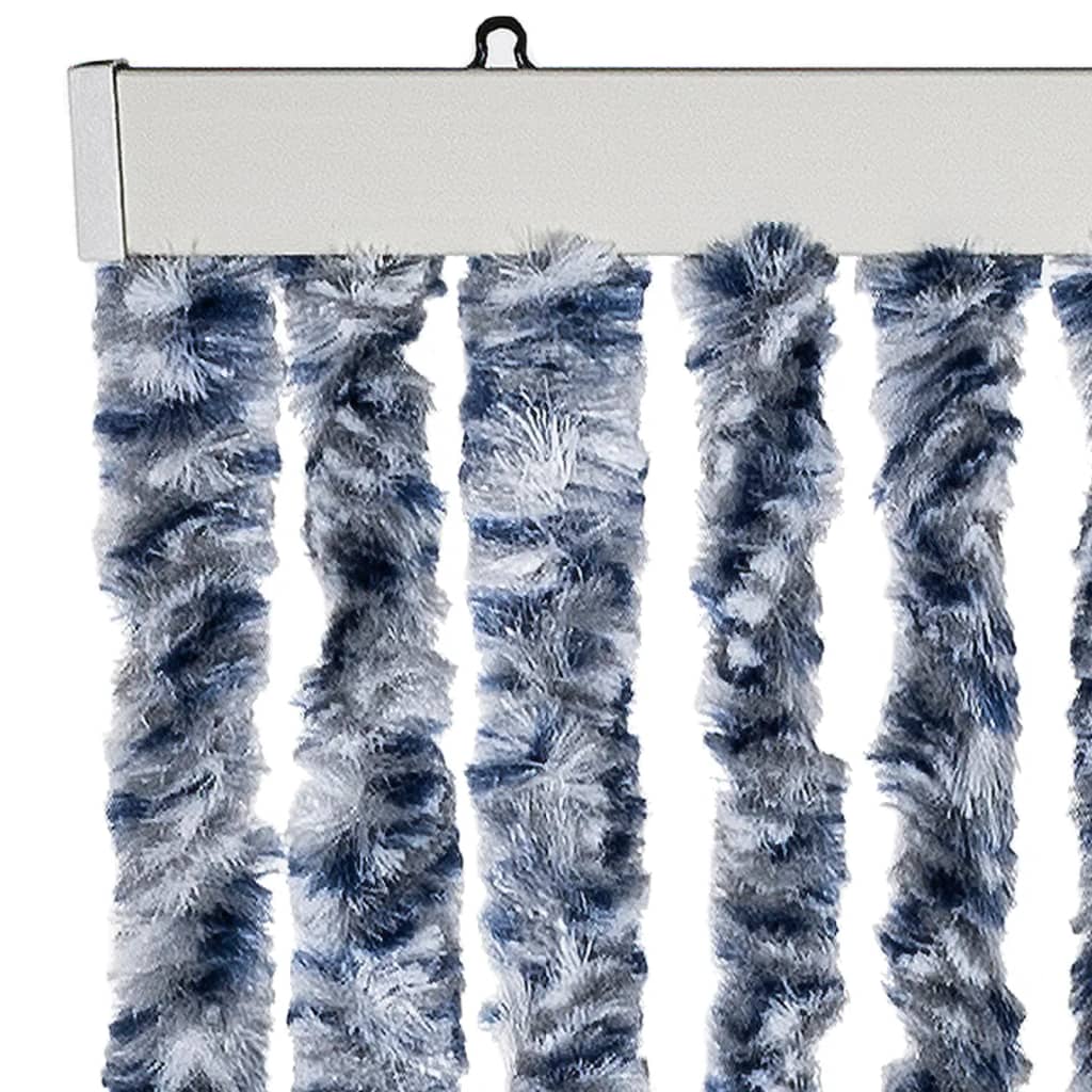 Zastor protiv muha plava i bijeli 100 x 200 cm od šenila