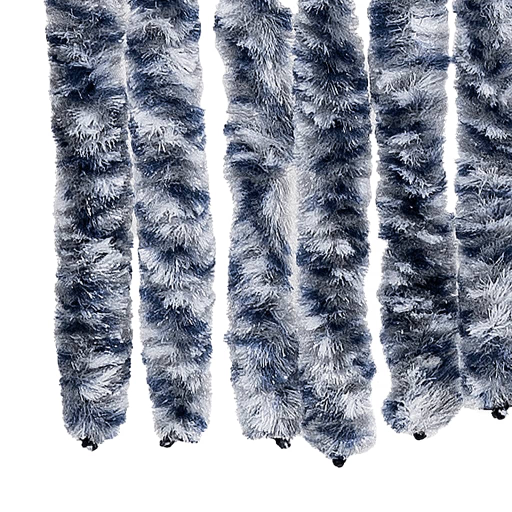 Zastor protiv muha plava i bijeli 100 x 200 cm od šenila