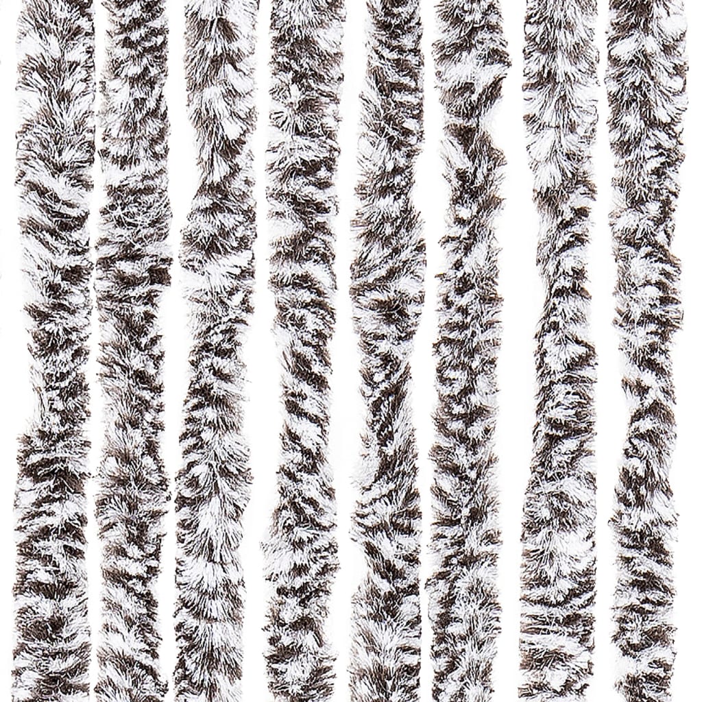 Zastor protiv muha smeđa i bež 100 x 200 cm od šenila