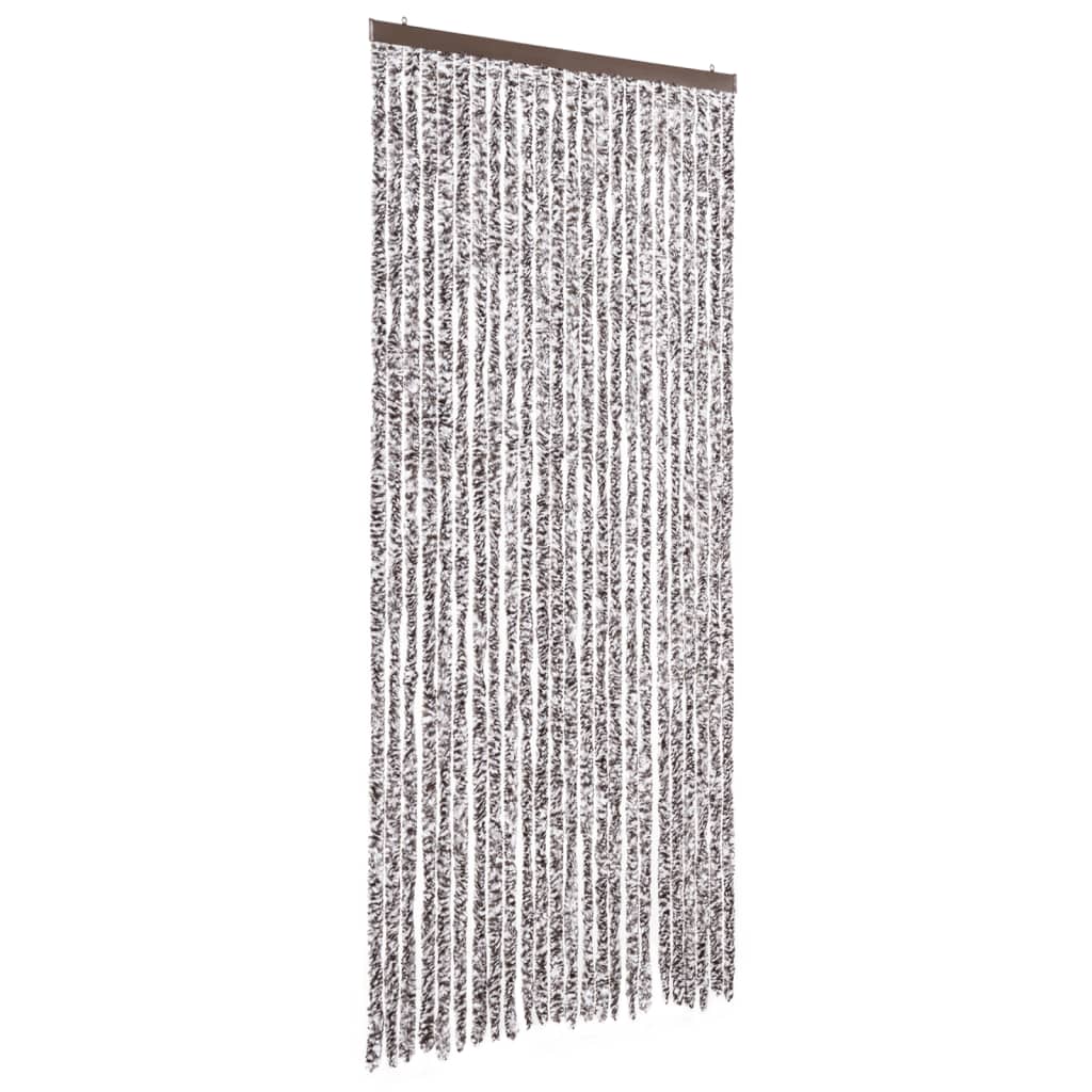 Zastor protiv muha smeđa i bež 100 x 230 cm od šenila