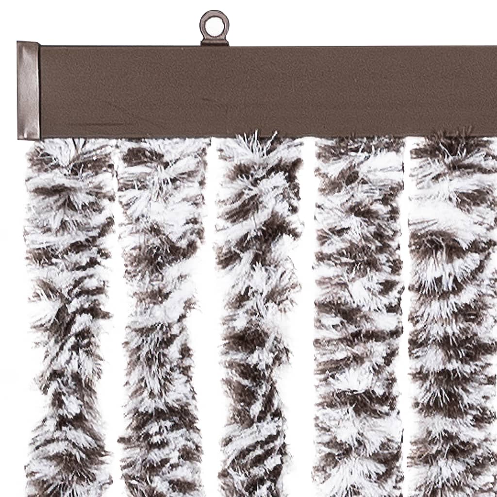 Zastor protiv muha smeđa i bež 100 x 230 cm od šenila