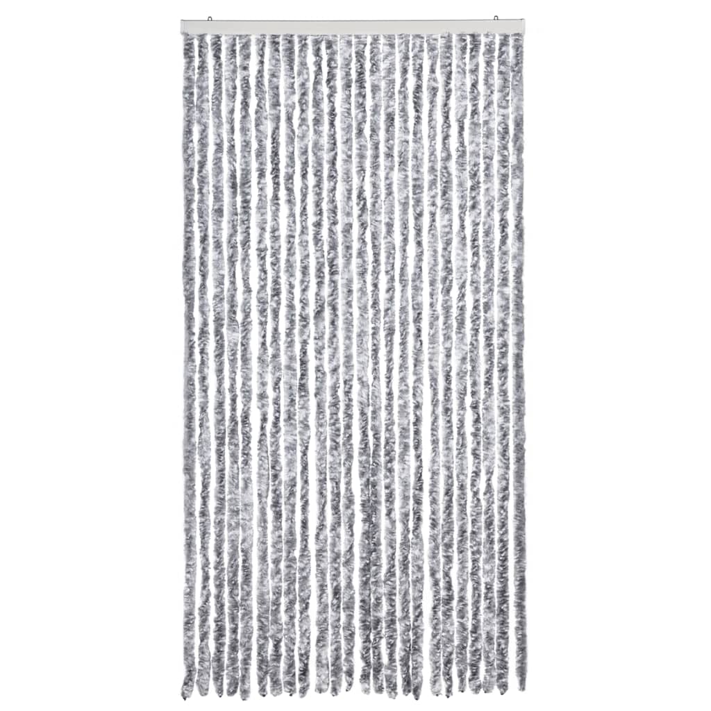 Zastor protiv muha bijelo-sivi 100 x 200 cm od šenila
