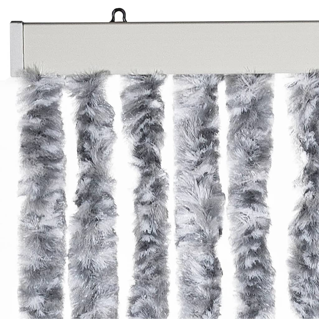 Zastor protiv muha bijelo-sivi 100 x 200 cm od šenila