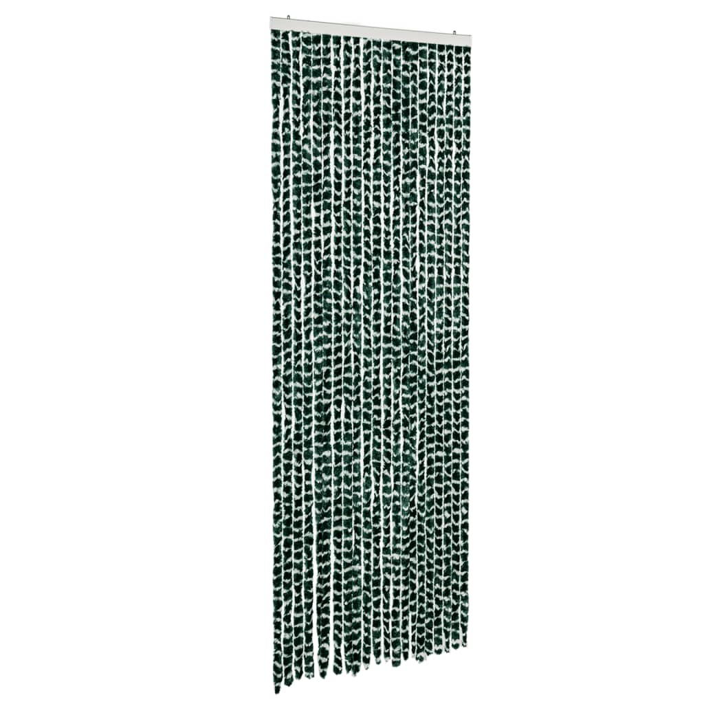 Zastor protiv muha zelena i bijela 90 x 200 cm od šenila