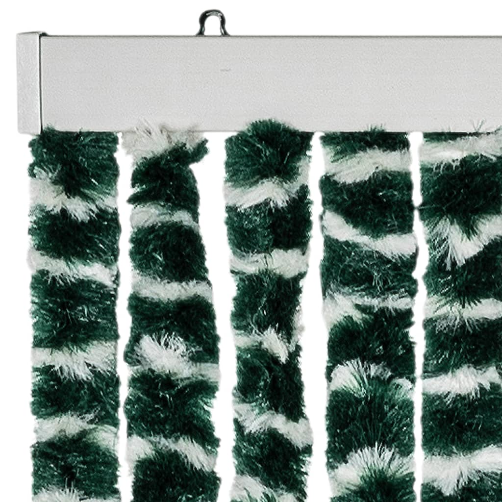 Zastor protiv muha zelena i bijela 100 x 200 cm od šenila