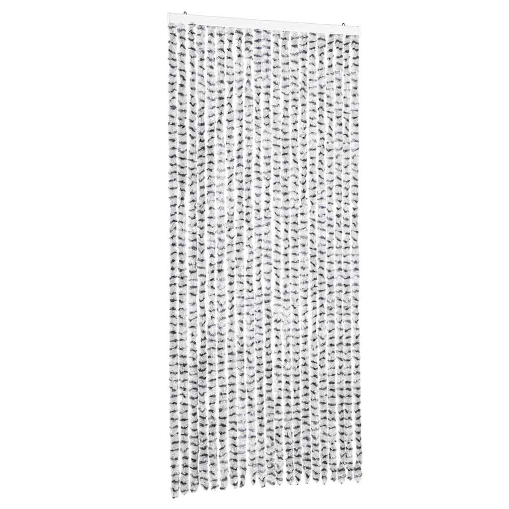 Zastor protiv muha svjetlosivi i tamnosivi 90x200 cm od šenila