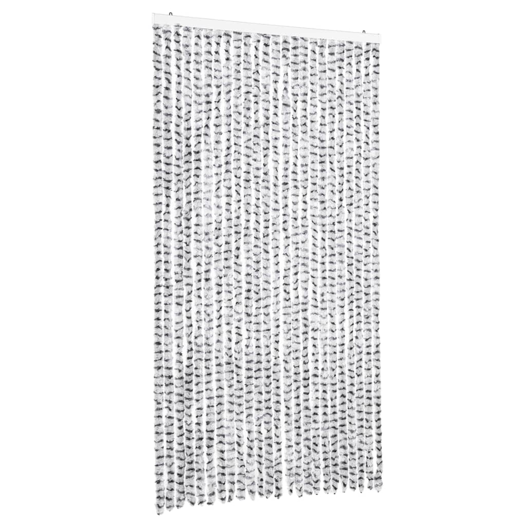 Zastor protiv muha svjetlosivi i tamnosivi 100x230 cm od šenila