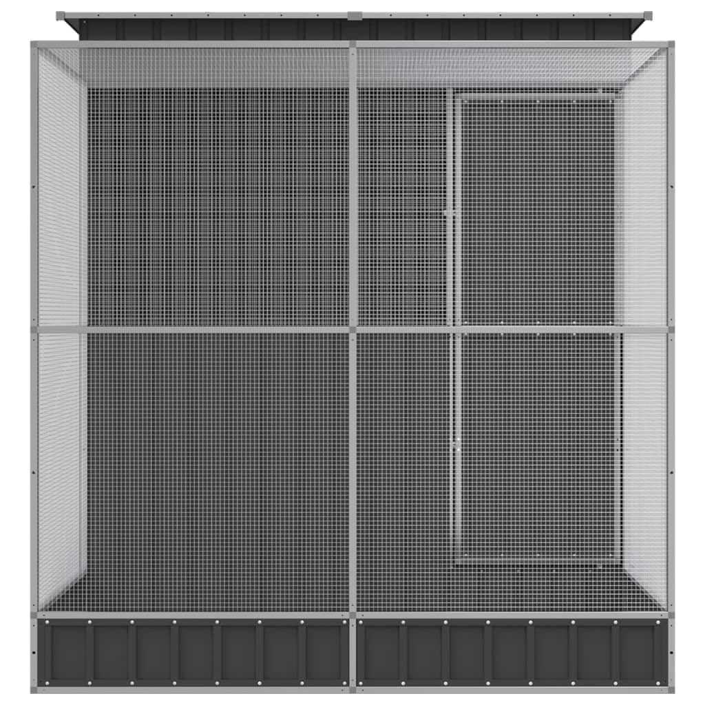Ptičja kućica s nastavkom srebrna 209x203x216 cm čelična