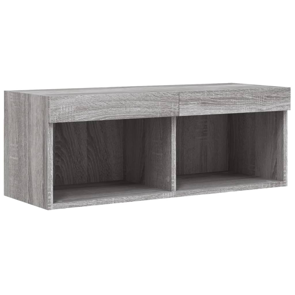 8-dijelni set zidnih TV ormarića LED boja hrasta sonome