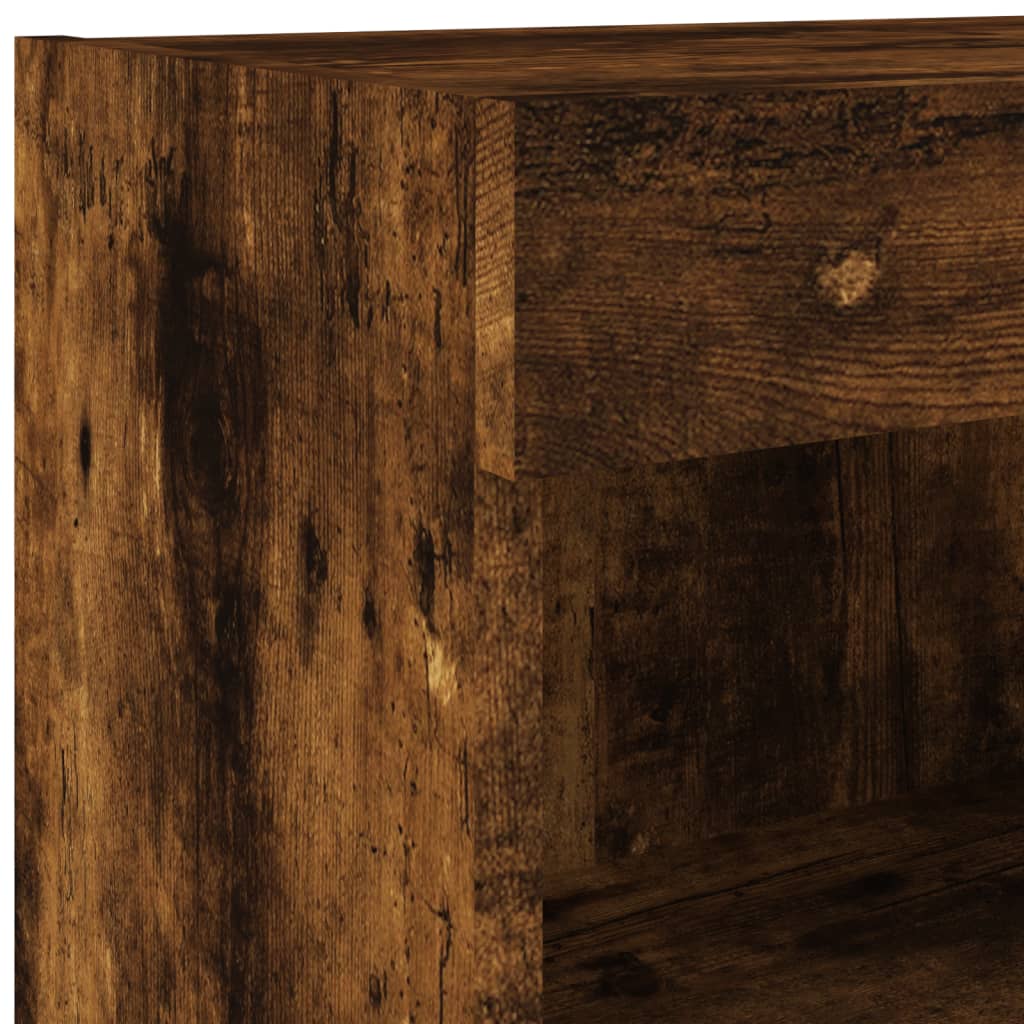6-dijelni set zidnih TV ormarića LED boja dimljenog hrasta