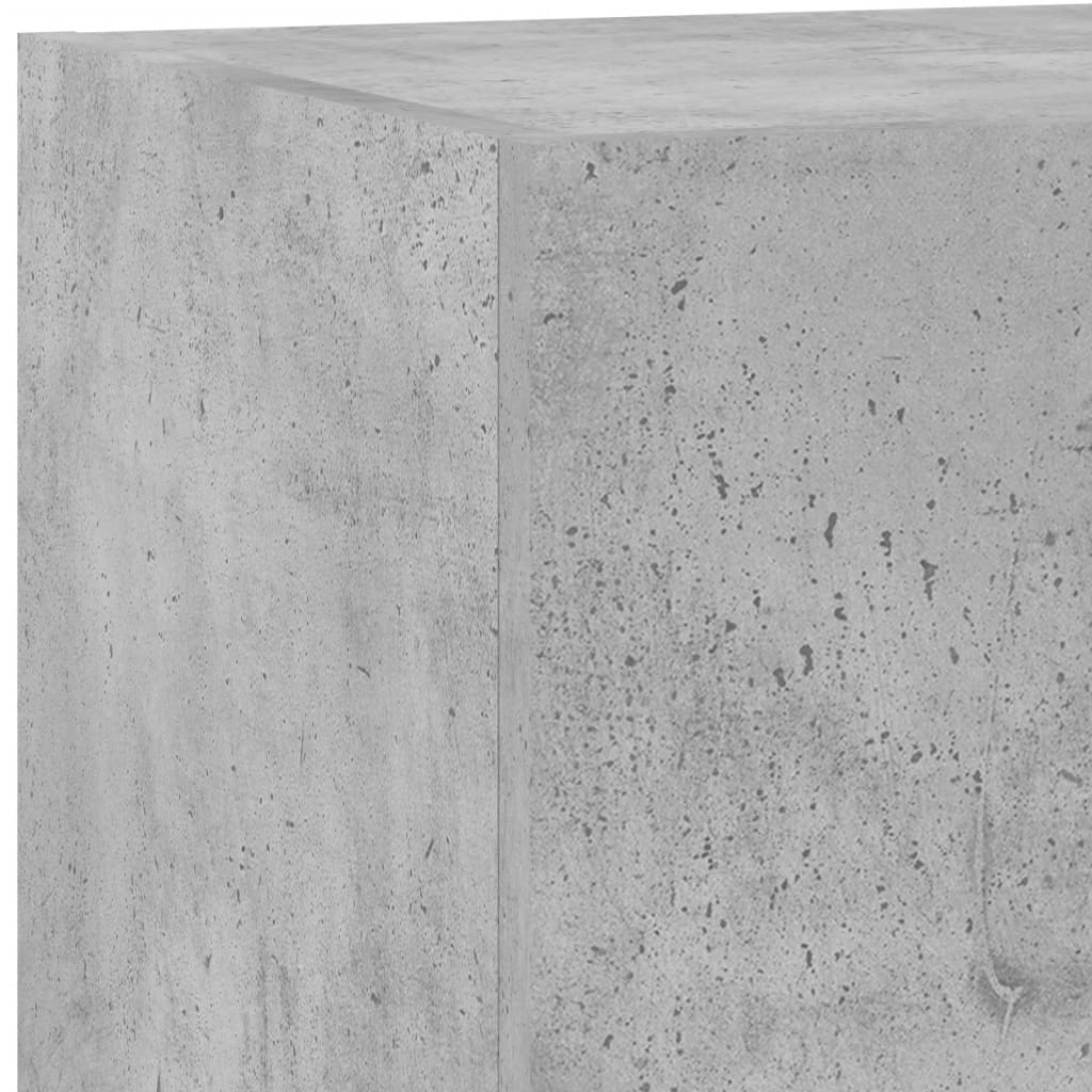 5-dijelni zidni TV elementi s LED svjetlima boja betona drveni