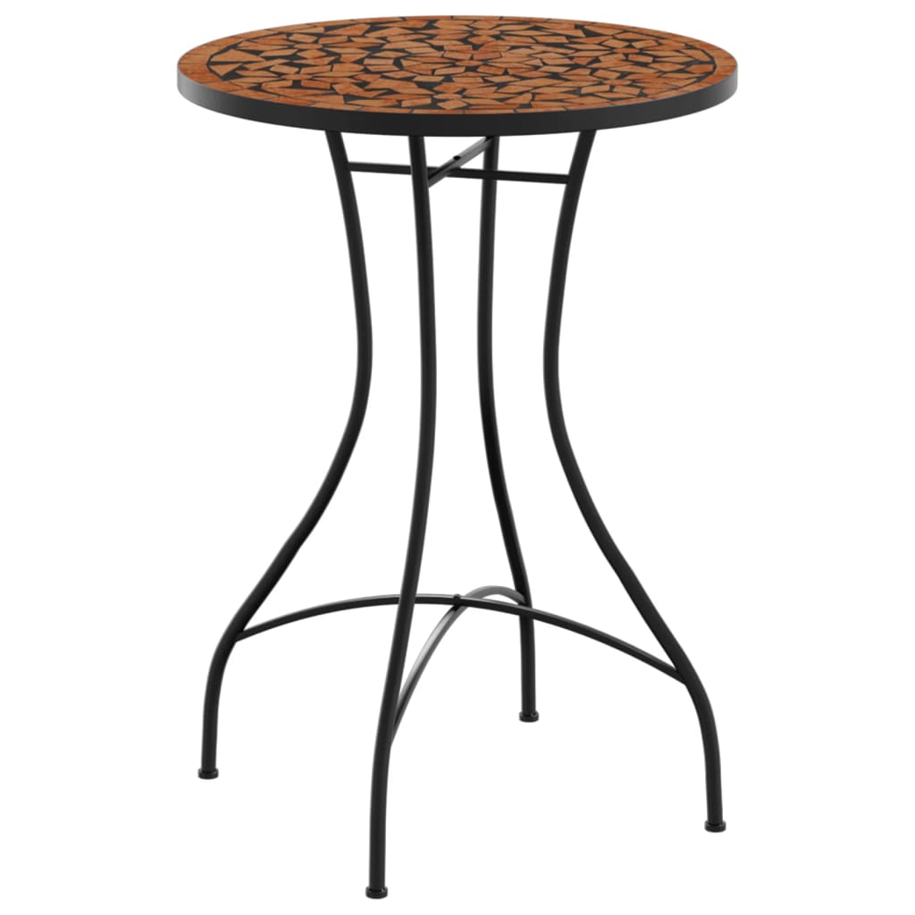 Bistro stolić s mozaikom terakota Ø 50 x 70 cm keramički