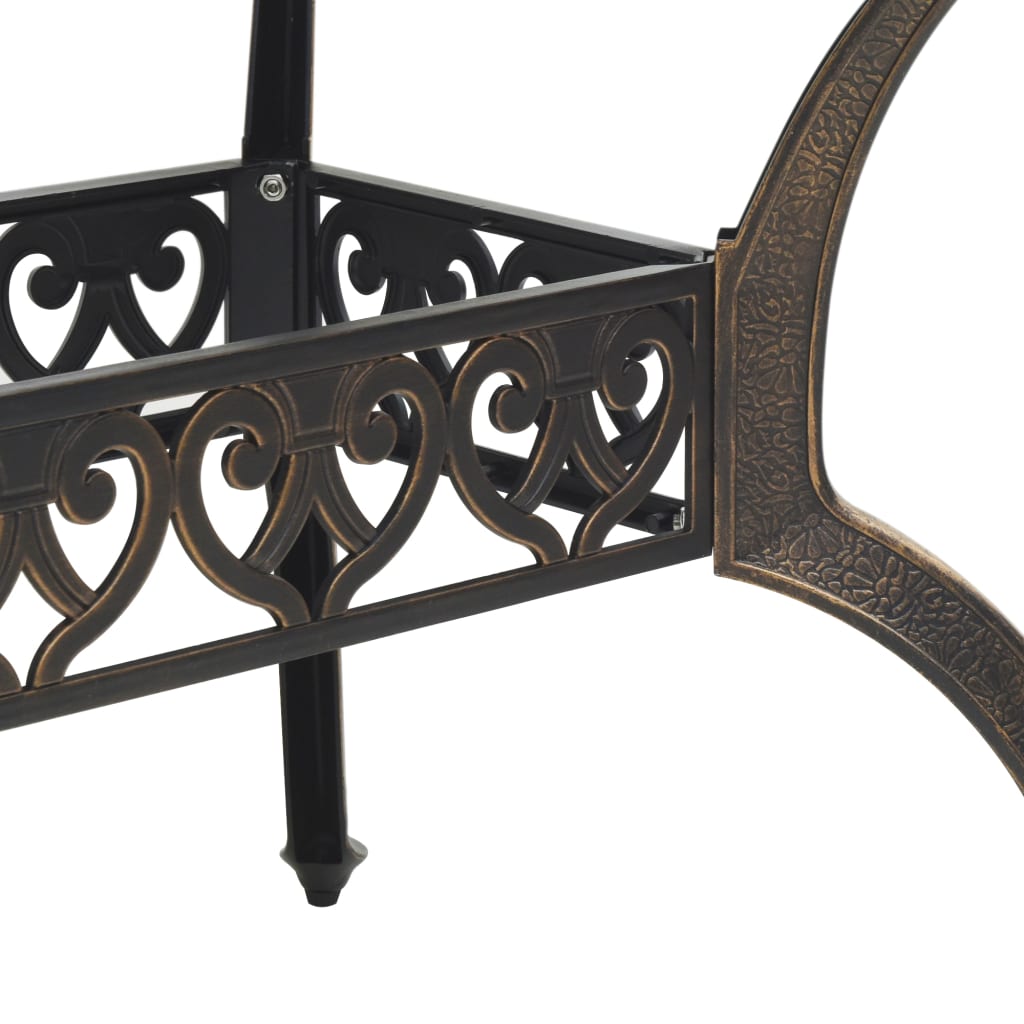 Vrtni stol brončani 150 x 90 x 72 cm od lijevanog aluminija