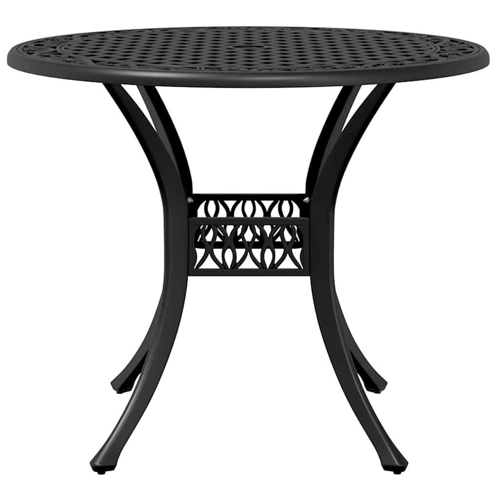 Vrtni stol crni Ø 90 x 75 cm od lijevanog aluminija