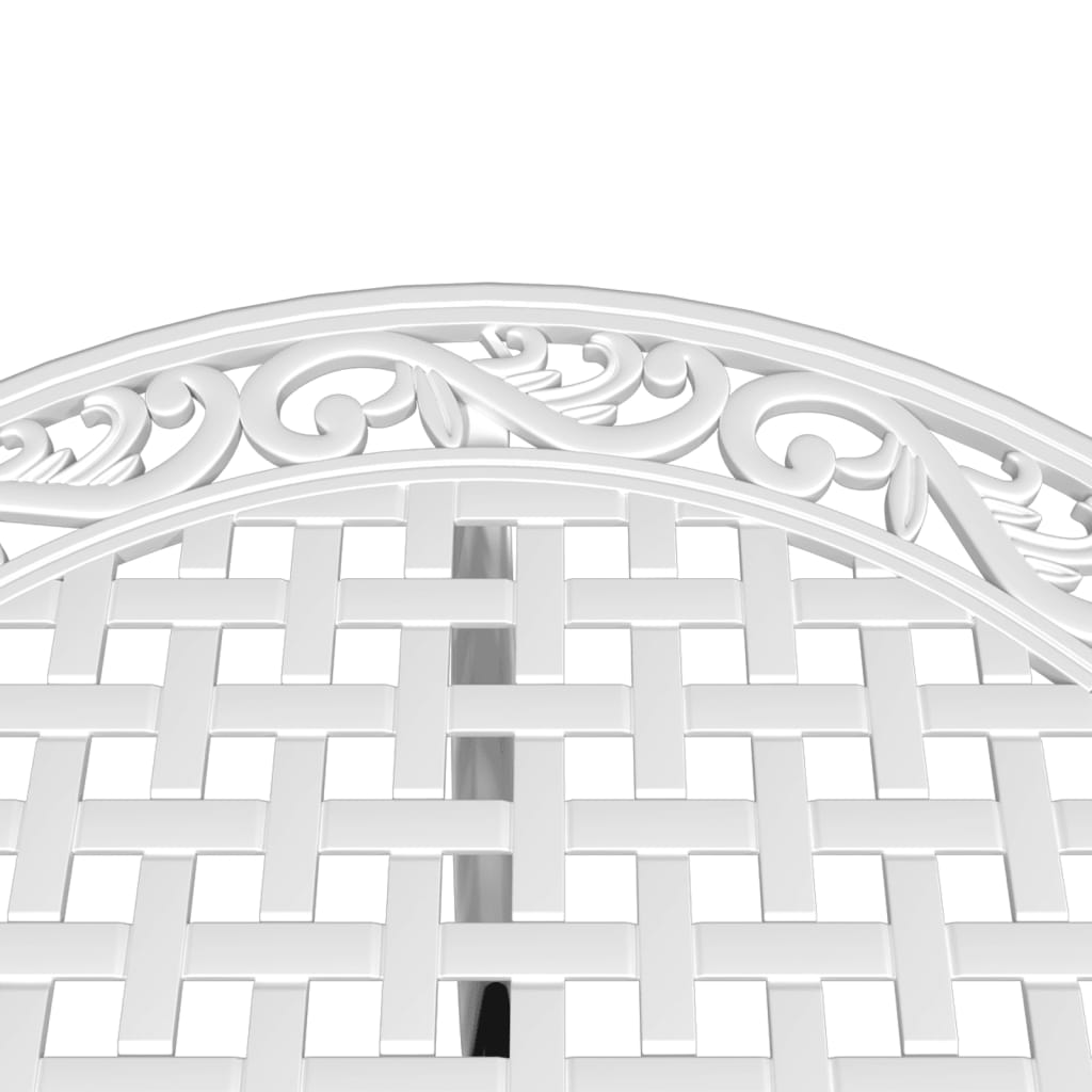 Vrtni stol bijeli Ø90x75 cm od lijevanog aluminija
