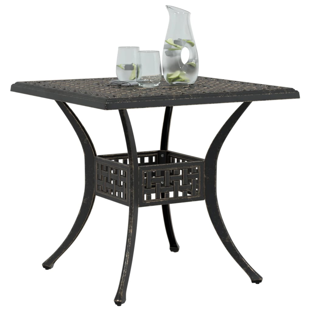Vrtni stol brončani 80 x 80 x 75 cm od lijevanog aluminija