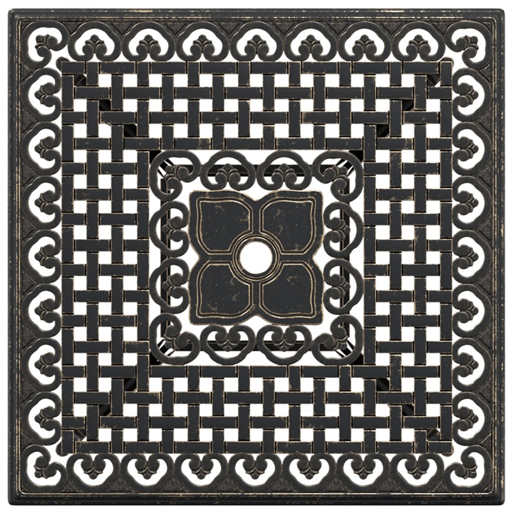 Vrtni stol brončani 80 x 80 x 75 cm od lijevanog aluminija