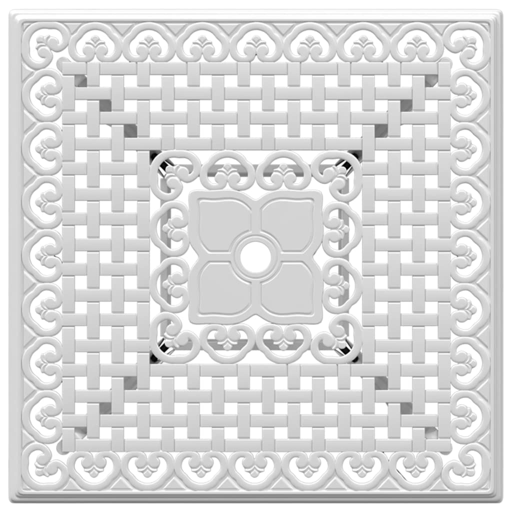 Vrtni stol bijeli 80x80x75 cm od lijevanog aluminija