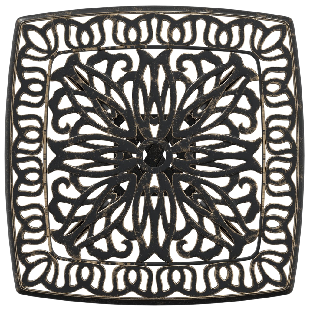 Vrtni stol brončani 53 x 53 x 53 cm od lijevanog aluminija