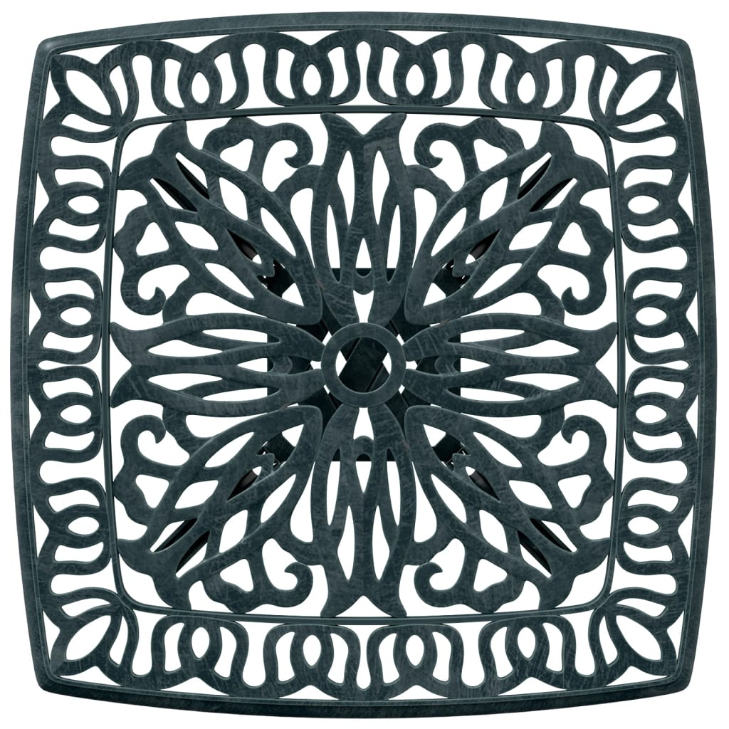 Vrtni stol zeleni 53 x 53 x 53 cm od lijevanog aluminija