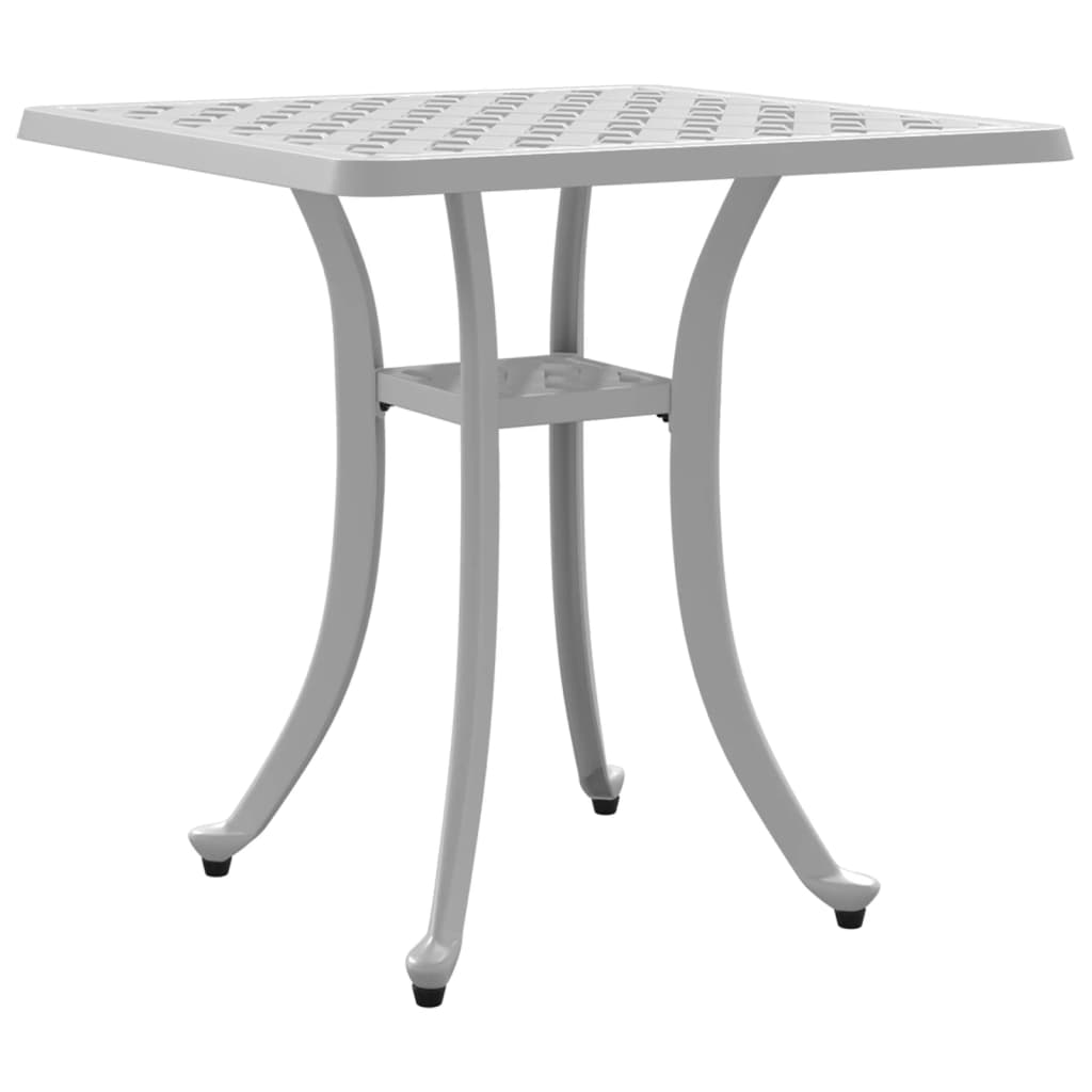 Vrtni stol bijeli 53 x 53 x 53 cm od lijevanog aluminija