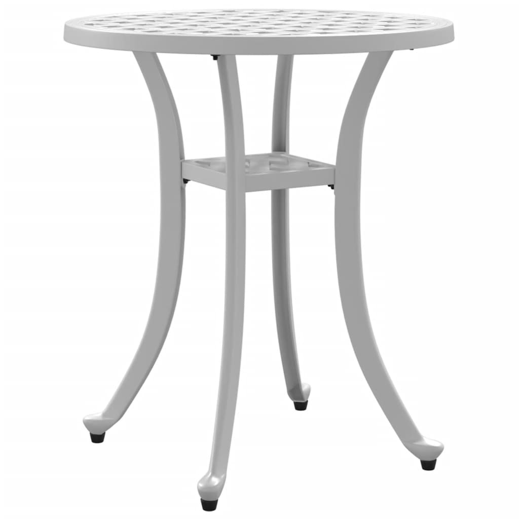 Vrtni stol bijeli Ø48x53 cm od lijevanog aluminija