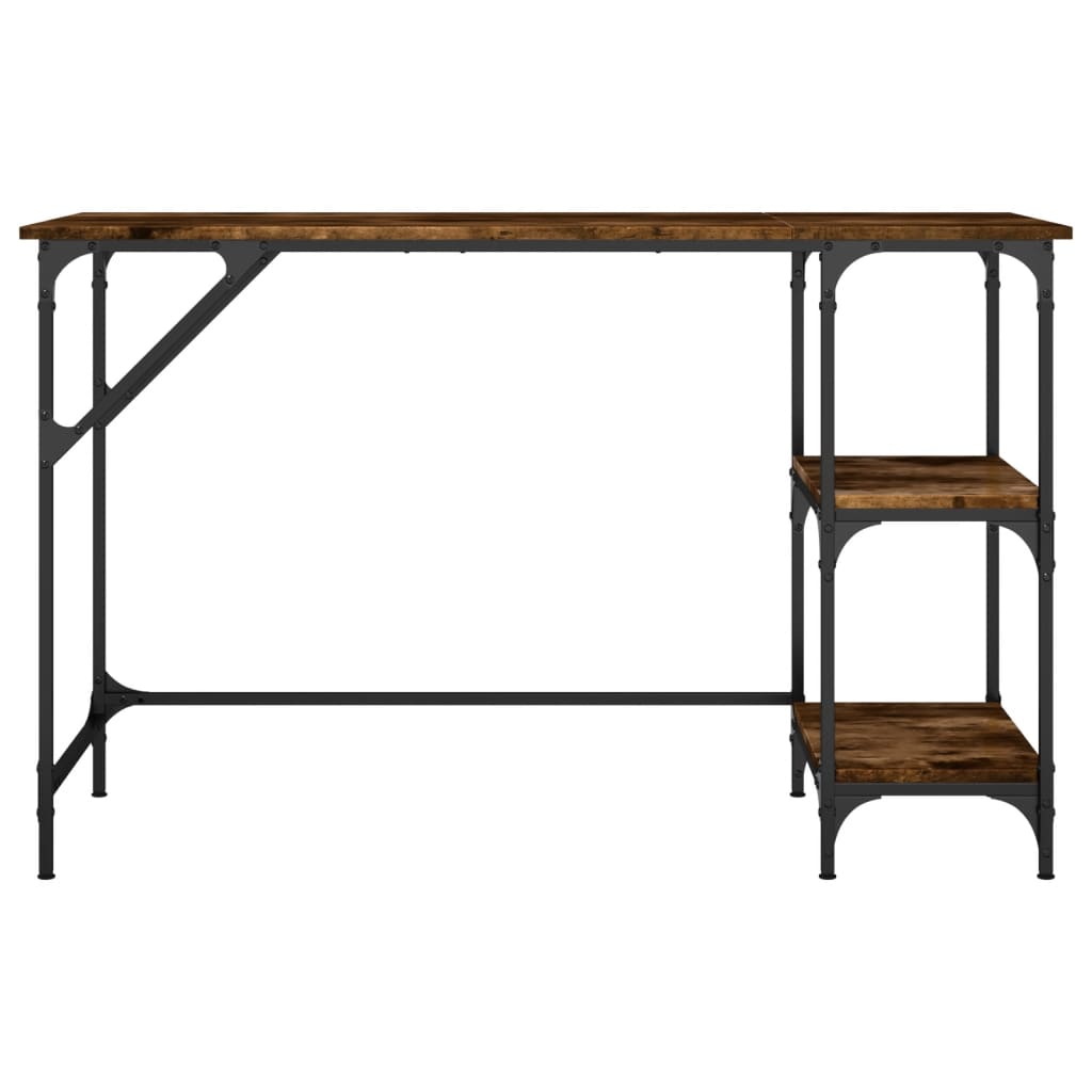 Radni stol boja hrasta 120x50x75 cm metal i konstruirano drvo