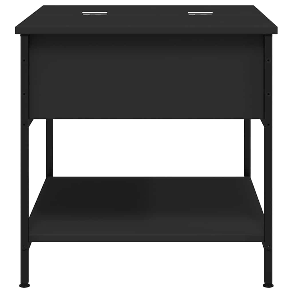 Stolić za kavu crni 70 x 50 x 50 cm konstruirano drvo i metal