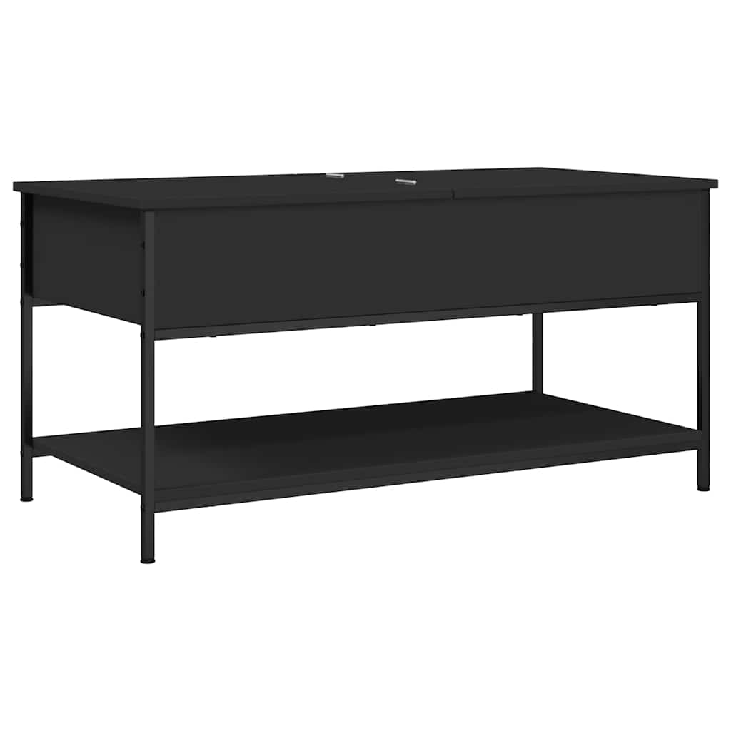 Stolić za kavu crni 100 x 50 x 50 cm konstruirano drvo i metal
