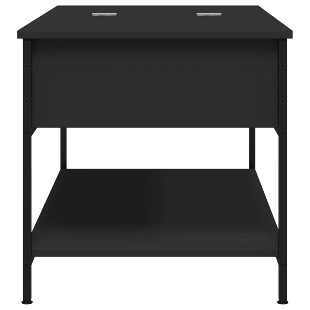 Stolić za kavu crni 100 x 50 x 50 cm konstruirano drvo i metal