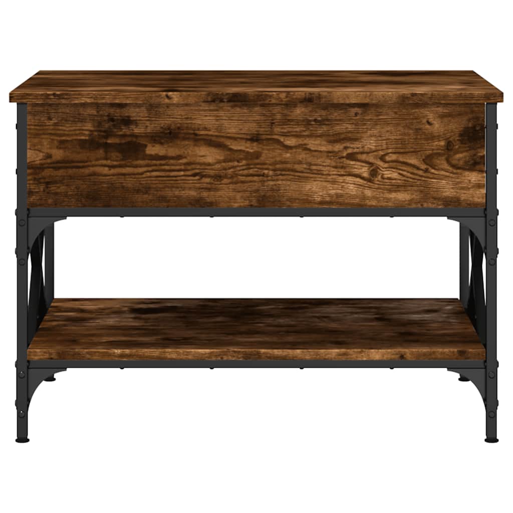 Stolić za kavu boja hrasta 70 x 50 x 50 cm od drva i metala