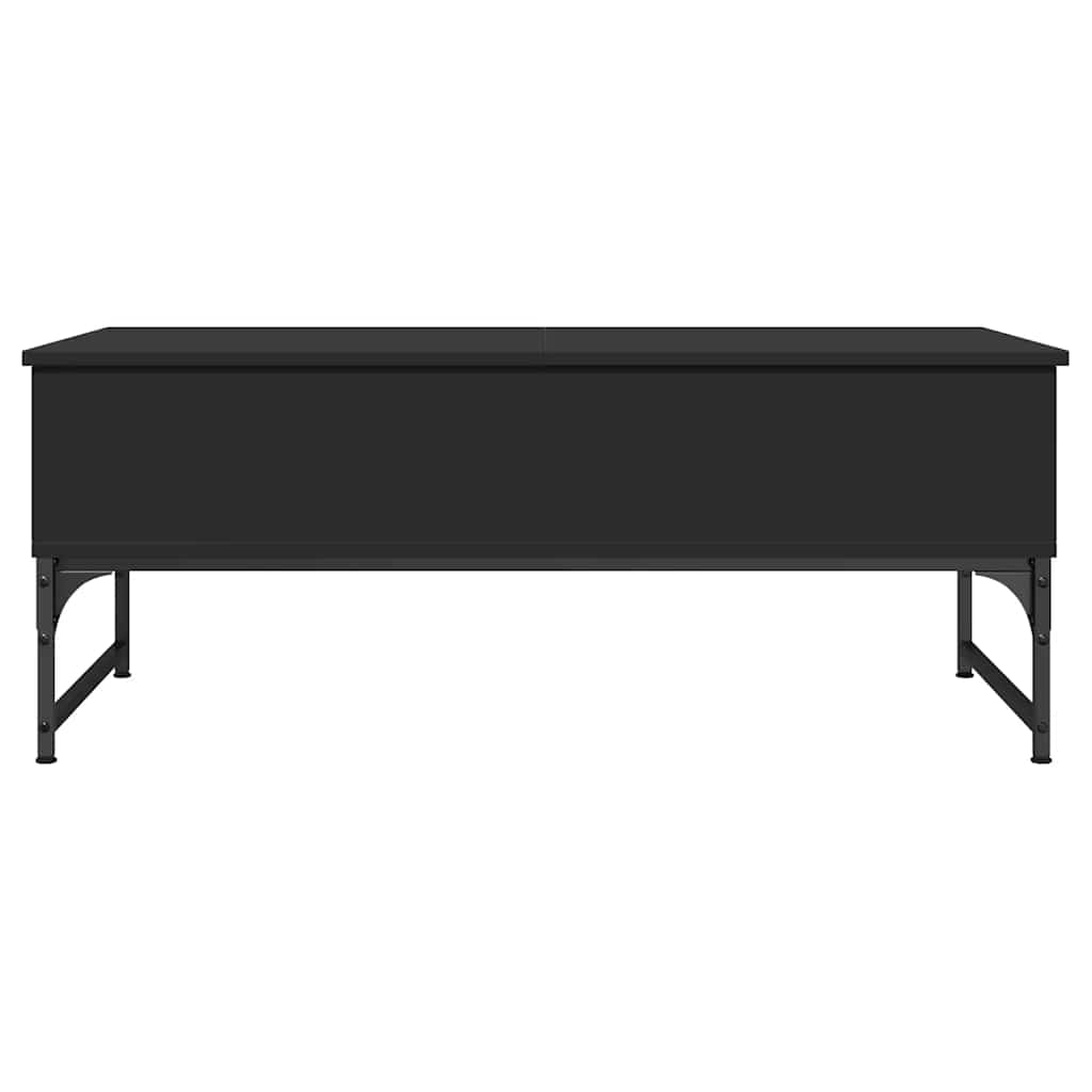 Stolić za kavu crni 100 x 50 x 40 cm konstruirano drvo i metal