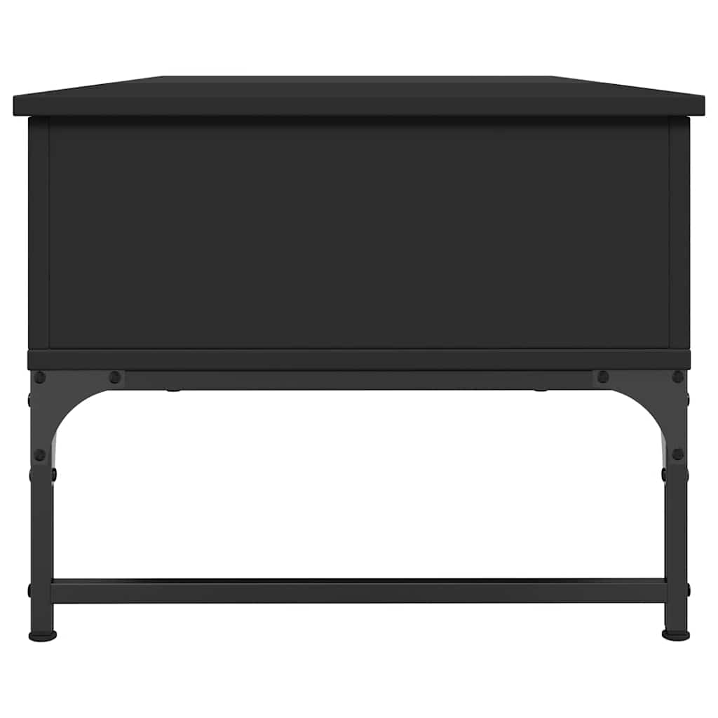 Stolić za kavu crni 100 x 50 x 40 cm konstruirano drvo i metal