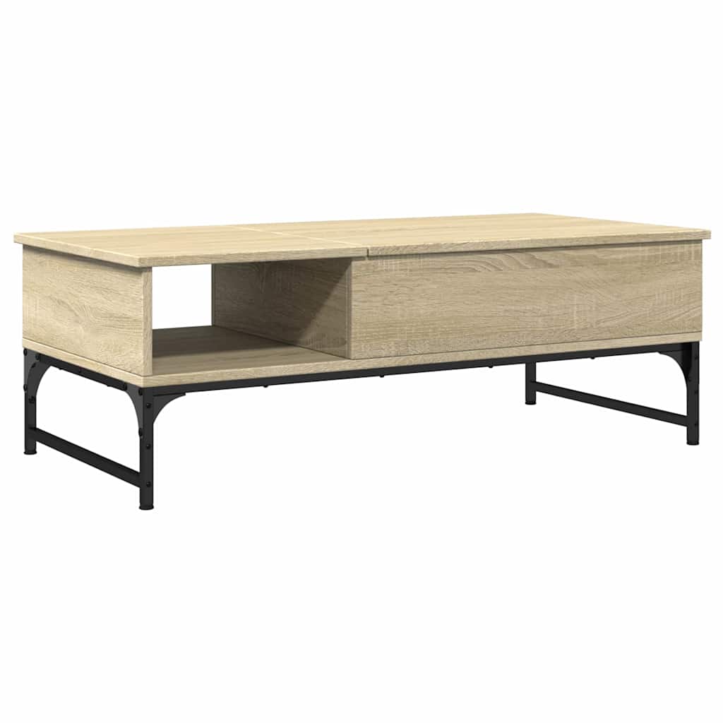 Stolić za kavu boja hrasta sonome 100x50x35 cm od drva i metala